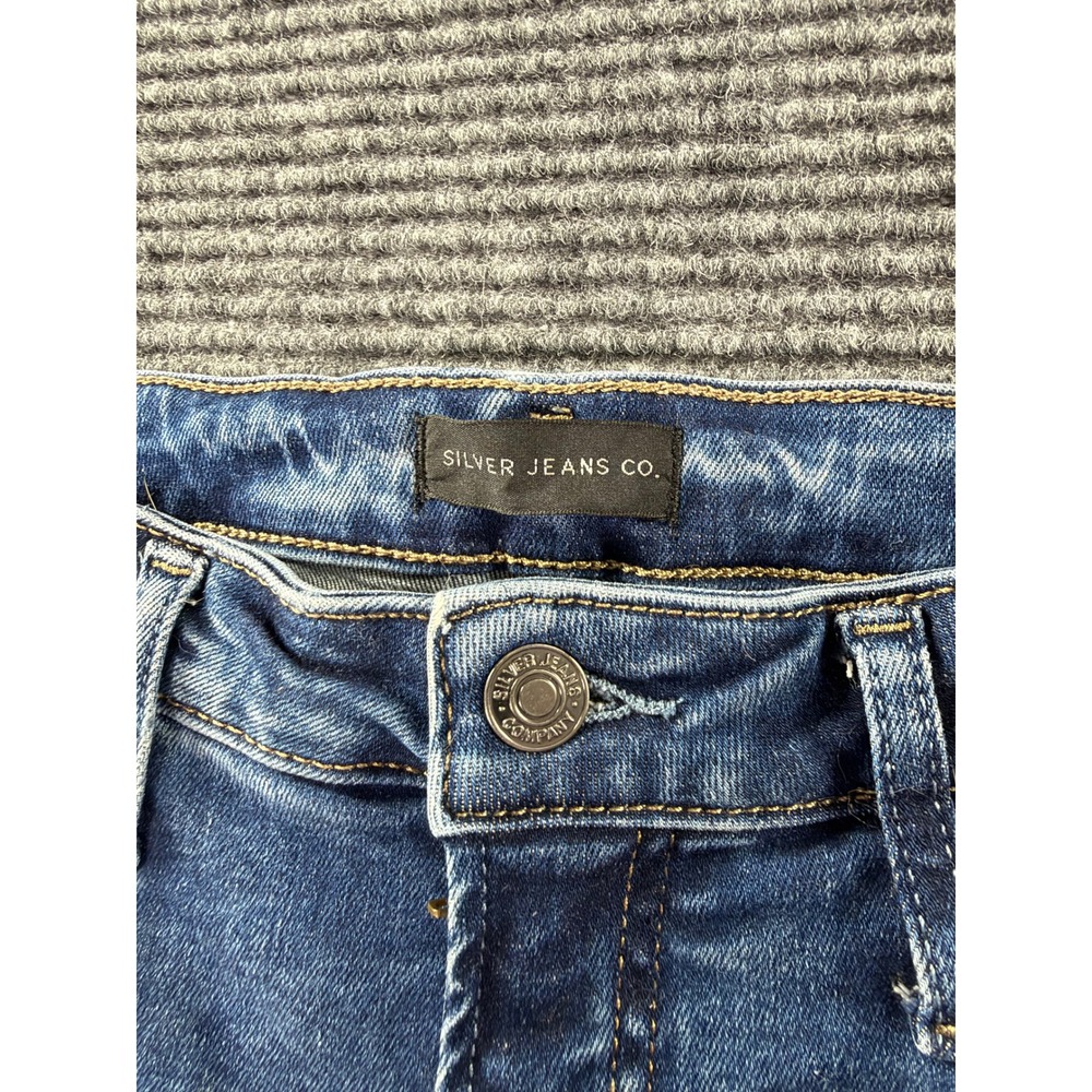 Silver Jeans Co Jeans Womens 29 Straight Leg Medium Blue Wash Denim - Picture 9 of 11
